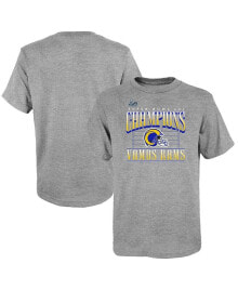 Fanatics youth Boys Branded Heather Gray Los Angeles Rams Super Bowl LVI Champions Game Plan Hometown T-shirt