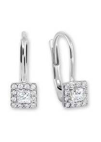 Ювелирные серьги gentle white gold earrings with crystals 745 239 001 00553 0700000