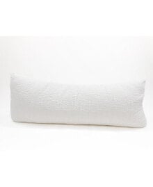 Anaya Home body Pillow 20x54 Down Alternative White Cotton Waffle Weave