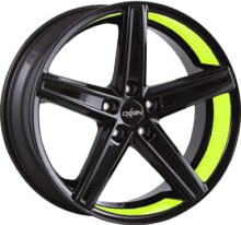 Колесный диск литой Oxigin 18 Concave black foil neon yellow 10x22 ET40 - LK5/120 ML76.9