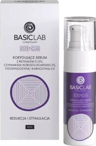 Basiclab BasicLab Esteticus korygujące serum z retinalem 0.15% czynnikiem wzrostu kompleks 2% fitosfingozyną i karnozyną 2.0 Redukcja i Stymulacja 30ml