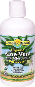 Алоэ вера Dynamic Health Organic Aloe Vera Juice with Micro Pulp Unflavored Сок алоэ вера с микро- мякотью без ароматизатора 946 мл