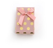 Pink gift box with gold dots KP7-8