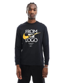 Купить мужские футболки и майки Nike Basketball: Nike Basketball graphic long sleeve t-shirt in black