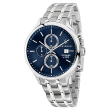 Аналоговые мужские наручные часы с серебряным браслетом Maserati R8873636001 ( 43 mm)