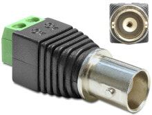 DeLOCK 65416 кабельный разъем/переходник BNC 2p Черный, Зеленый, Серебристый