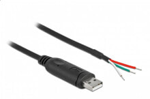 DeLOCK 90428 кабель последовательной связи Черный 2 m USB 2.0 RS-232