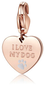 Женские ювелирные шармы bronze pendant I love my dog SHA339