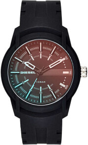 Мужские наручные часы с черным силиконовым ремешком Diesel Armbar DZ1819