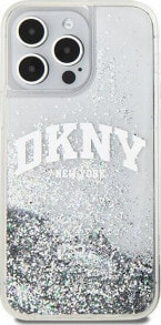 DKNY DKNY Liquid Glitter Big Logo - Etui iPhone 15 Pro Max (biały)