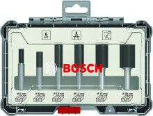 Bosch 6 tlg Nutfräser Set 6mm Schaft