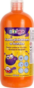 Купить краски для рисования для детей Strigo: Strigo Farba plakatowa STRIGO w butelce, 500 ml pomarańcz