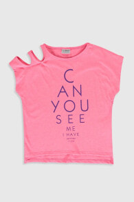 Kız Çocuk Neon Pembe Q3B T-Shirt