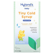 Витамины и БАДы для детей hyland's, Baby, Tiny Cold Syrup, Nighttime, Ages 6 Months+, 4 fl oz (118 ml)
