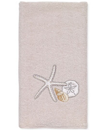 Avanti seaglass Embroidered Seashell Cotton Hand Towel, 16