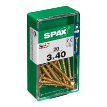 SPAX Yellox 3.0x40 mm Flat Head Wood Screw 20 Units