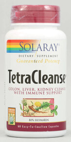 Слабительные, диуретики и средства для очищения организма solaray TetraCleanse Комплекс для очищения толстой кишки, печени, почек 60 капсул