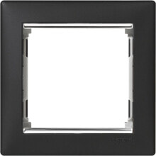 Розетки, выключатели и рамки legrand Single frame Valena black / silver (770391)
