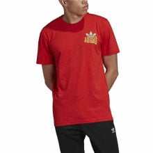 Men’s Short Sleeve T-Shirt Adidas Multifade Red