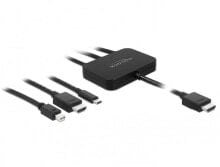 DeLOCK 85830 видео кабель адаптер HDMI Тип A (Стандарт) HDMI + Mini DisplayPort + USB Type-C Черный