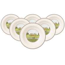 Dishes and salad bowls for serving