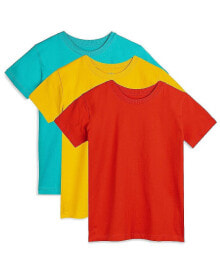 Купить детские рубашки и блузки для девочек Mightly: Boys & Girls 3pk Fair Trade Organic Cotton Classic Fit Tees