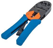 Инструменты для работы с кабелем intellinet 211048 обжимной инструмент для кабеля Черный, Синий, Оранжевый