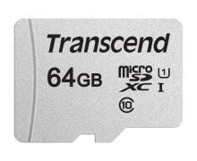 Карты памяти transcend 300S карта памяти 64 GB MicroSDXC Класс 10 NAND TS64GUSD300S