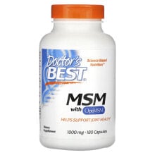 Doctor's Best, МСМ с OptiMSM, 1000 мг, 180 капсул