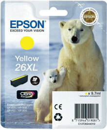 Картриджи для принтеров epson Polar bear Singlepack Yellow 26XL Claria Premium Ink C13T26344010