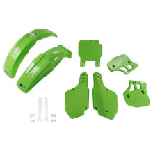 UFO Kawasaki KX 500 1989-1992 KAKIT189F-999A Fork Protectors & Plastics Kit