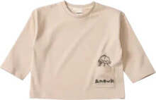 Anouk Langarmshirt mit Leinen & Stickereien, beige, Gr. 116, 1 St