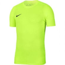 Мужские спортивные футболки Мужская футболка спортивная зеленая  с логотипом Nike Dry Park VII JSY SS M BV6708 702