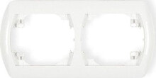 Умные розетки, выключатели и рамки Karlik Trend Double horizontal frame, white (RH-2)