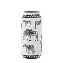 Vase Alexandra House Living White Ceramic Zebra 16 x 16 x 29 cm