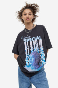 Women's T-shirts and tops baskılı Oversize Tişört