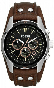 Мужские наручные часы с коричневым кожаным ремешком Fossil Coachman CH2891