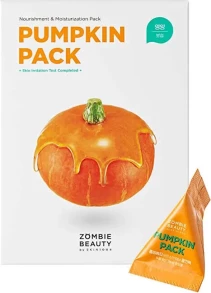 Nourishing face mask with pumpkin extract Zombie Beaty (Pumpkin Pack) 16 x 4 g