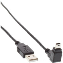 Компьютерные разъемы и переходники InLine 34210 USB кабель 1 m 2.0 USB A Mini-USB B Черный