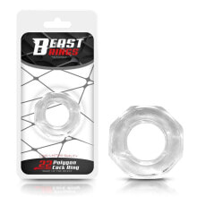 Эрекционное кольцо BEAST RINGS Cock Ring Super Flexible Polygon 2.2 cm Clear