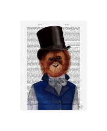 Trademark Global fab Funky Orangutan in Top Hat Canvas Art - 27