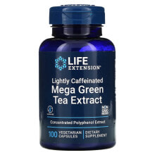 Антиоксиданты лайф Экстэншн, мегаэкстракт зеленого чая, с низким содержанием кофеина, 100 вегетарианских капсул
