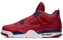 Кроссовки мужские Nike Air Jordan 4 Retro Fiba (2019) (Красный) купить в интернет-магазине