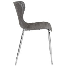 Flash Furniture lowell Contemporary Design Gray Plastic Stack Chair