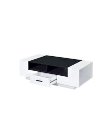 Simplie Fun armour Coffee Table, White & Black 83135