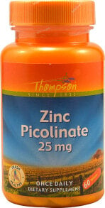 Цинк Thompson Zinc Picolinate Пиколинат цинка  25 мг  60 таблеток