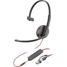 Headphones with Microphone Poly Blackwire 3215 Black