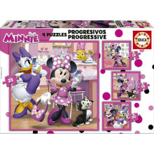 Настольные игры для компании EDUCA BORRAS Progressive 12-16-20-25 Minnie Happy Helpers