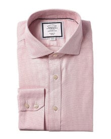 Купить мужские футболки Charles Tyrwhitt: Charles Tyrwhitt Non-Iron Cambridge Weave Cutaway Classic Fit Shirt Men's