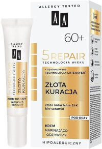 Straffende und pflegende Augencreme mit Goldpartikeln und Ceramiden 60+ - AA Age Technology 5 Repair Eye Cream 60+